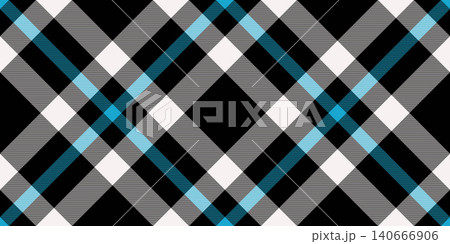 Single texture check vector, list pattern seamless background. Fur fabric plaid textile tartan in black and white colors. 140666906