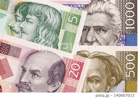 Croatian Kuna a business background Croatian Kuna a business background 140667015
