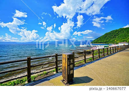 支笏湖 湖畔風景 支笏湖 湖畔風景 140667077