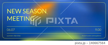 Blurred flowers gradient template background. Gentle orange florals on navy blue gradation summer background. Vector yellow smooth wildflowers on dynamic dramatic fashion backdrop. Plant blurry bg 140667564