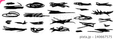 Scribble element scratch with pencil and charcoal doodles for annotation and highlight. Abstract hand drawn squiggly oval with tangle marks. Messy vector scribble element set isolated Scribble element scratch with pencil and charcoal doodles for annotation and highlight. Abstract hand drawn squiggly oval with tangle marks. Messy vector scribble element set isolated 140667575