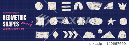 Chalk drawn geometric figures shapes with organic crayon texture on blueprint grid. White chalk shape and naive square doodles for blackboard poster. Vector geometric set of hand drawn school elements Chalk drawn geometric figures shapes with organic crayon texture on blueprint grid. White chalk shape and naive square doodles for blackboard poster. Vector geometric set of hand drawn school elements 140667600