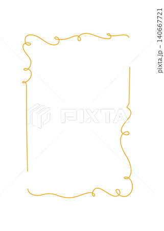 French coquette frame with wavy border. Cute whimsical rectangle as simple hand drawn doodle. Minimal line outline for social media background and card, trendy decor for invite or romantic poster French coquette frame with wavy border. Cute whimsical rectangle as simple hand drawn doodle. Minimal line outline for social media background and card, trendy decor for invite or romantic poster 140667721