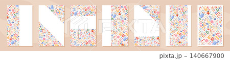 Cartoon painter supplies on flat white layout set. Children art stationery fills template as colorful paint, brush and pencil set. Cute icon background for school study concept and creative class Cartoon painter supplies on flat white layout set. Children art stationery fills template as colorful paint, brush and pencil set. Cute icon background for school study concept and creative class 140667900