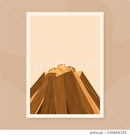 Wood log pile on soft brown background. Warm firewood stack with dry woodgrain and flat texture. Rustic woodpile poster for campfire or fireplace card, natural tree material concept and lumber banner Wood log pile on soft brown background. Warm firewood stack with dry woodgrain and flat texture. Rustic woodpile poster for campfire or fireplace card, natural tree material concept and lumber banner 140668185