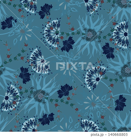 Seamless floral pattern with pink and white flowers ,Floral seamless pattern, Flower chintz pattern seamless vector border print. Botanical batik background. Arabesque floral ornament motif for fabric Seamless floral pattern with pink and white flowers ,Floral seamless pattern, Flower chintz pattern seamless vector border print. Botanical batik background. Arabesque floral ornament motif for fabric 140668803