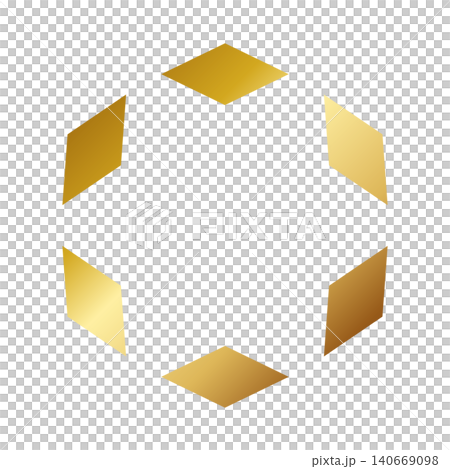 Geometric frame, gold Geometric frame, gold 140669098
