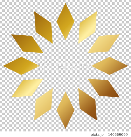 Geometric frame, gold 140669099
