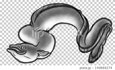 Eel illustration (sumi-e style) Eel illustration (sumi-e style) 140669274