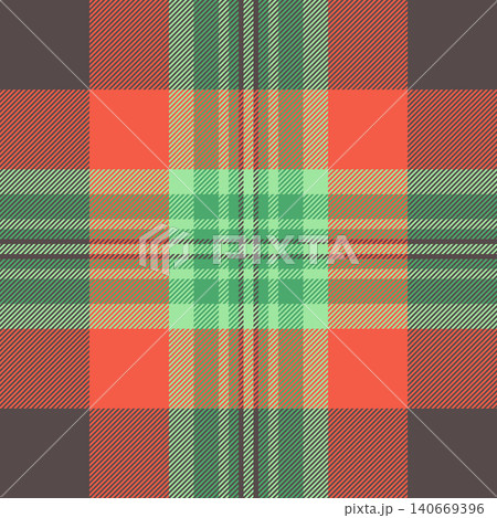 October background fabric texture, jacket seamless plaid vector. Old textile pattern tartan check in green and pastel colors. 140669396