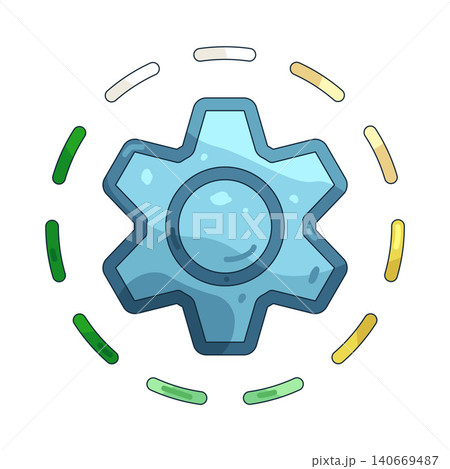 Illustration of gear with a circular loading 140669487