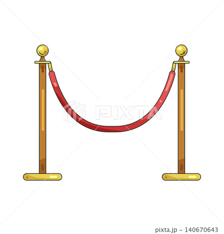 Illustration of velvet rope barrier Illustration of velvet rope barrier 140670643