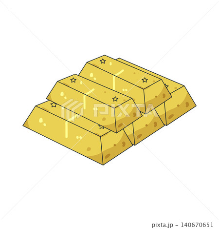 Illustration of stack of gold bars Illustration of stack of gold bars 140670651
