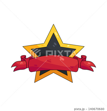 Illustration of VIP banner with a star 140670680