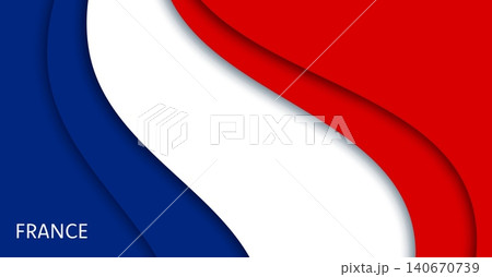 Paper cut flag of France 14 July national holiday papercut banner. Layered tricolor French flag with 3d flowing blue, white, red waves, symbol of pride and celebration for Bastille Day patriotic event Paper cut flag of France 14 July national holiday papercut banner. Layered tricolor French flag with 3d flowing blue, white, red waves, symbol of pride and celebration for Bastille Day patriotic event 140670739
