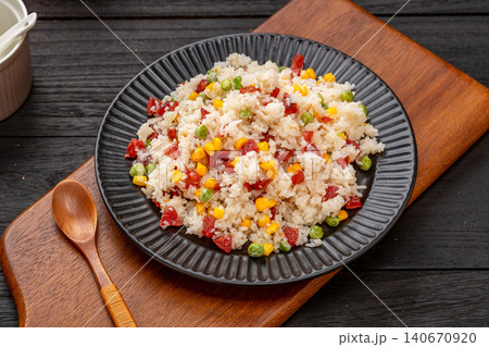 traditional Chinese Fried Rice with Cantonese Cured Sausage and Corn traditional Chinese Fried Rice with Cantonese Cured Sausage and Corn 140670920