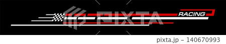 Race car, motocross competition sticker or tag. Motocross and rally sticker, speed championship decal vector label. Drag racing motorsport patch or car race competition red and white stripe tag Race car, motocross competition sticker or tag. Motocross and rally sticker, speed championship decal vector label. Drag racing motorsport patch or car race competition red and white stripe tag 140670993