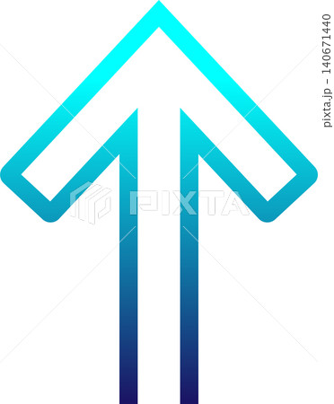 Modern Blue Gradient Upward Arrow Icon Representing Growth Progress Success and Direction Modern Blue Gradient Upward Arrow Icon Representing Growth Progress Success and Direction 140671440