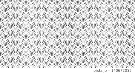 Dot fish scale texture in Asian style. Abstract scallop pattern with ornamental circles, perfect for wallpaper, textiles, and graphic design projects. Dot fish scale texture in Asian style. Abstract scallop pattern with ornamental circles, perfect for wallpaper, textiles, and graphic design projects. 140672053