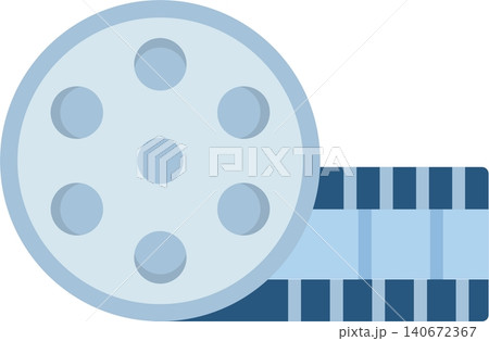 Film Reel Flat Vector Icon Design Film Reel Flat Vector Icon Design 140672367