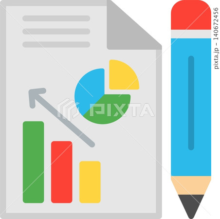 Seo Report Flat Vector Icon Design 140672456