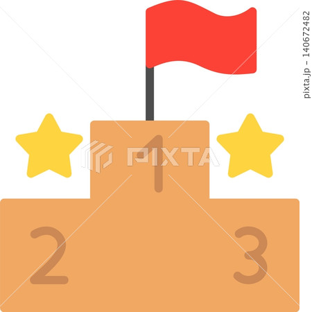 Podium Flat Vector Icon Design Podium Flat Vector Icon Design 140672482