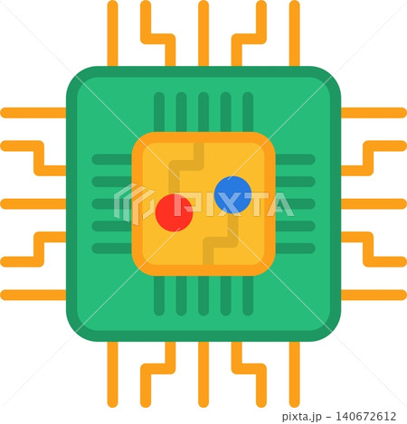 Chip Flat Vector Icon Design Chip Flat Vector Icon Design 140672612