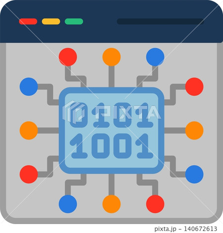 Binary Code Flat Vector Icon Design Binary Code Flat Vector Icon Design 140672613