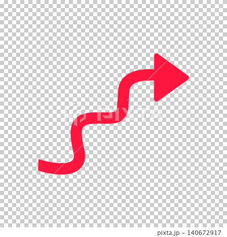 Simple serpentine arrow icon (red) Simple serpentine arrow icon (red) 140672917