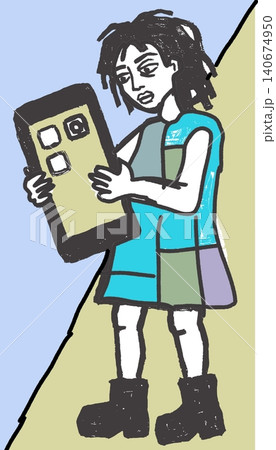 Young Girl Holding Tablet Digital Learning Vector Illustration for EdTech Blogs Young Girl Holding Tablet Digital Learning Vector Illustration for EdTech Blogs 140674950