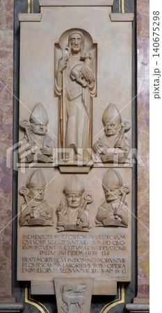 A memorial tablet in the Cathedral of Santa Maria Assunta and San Cassiano in Bressanone, Italy A memorial tablet in the Cathedral of Santa Maria Assunta and San Cassiano in Bressanone, Italy 140675298