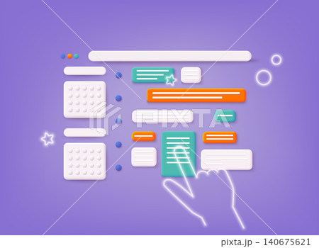 Planning concept. Entrepreneurship and calendar schedule planning with filling course campaign. 3D Web Vector Illustrations. 140675621