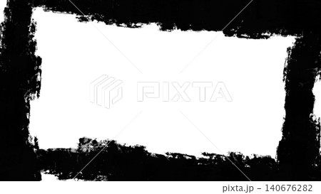 抽象的なイラスト素材　背景、壁紙（白黒、白、黒、モノクロ） 140676282