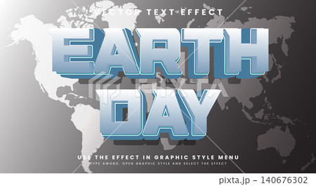 Earth Day 3d editable text effect 140676302