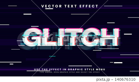 Glitch editable text effect Template Glitch editable text effect Template 140676310
