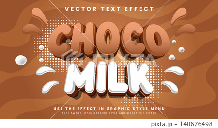 Choco Milk editable text effect Template Choco Milk editable text effect Template 140676498