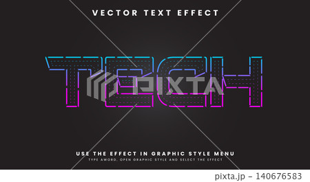 Tech editable text effect template Tech editable text effect template 140676583