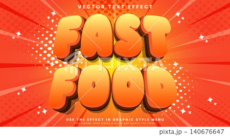 Fast food editable text effect Template Fast food editable text effect Template 140676647