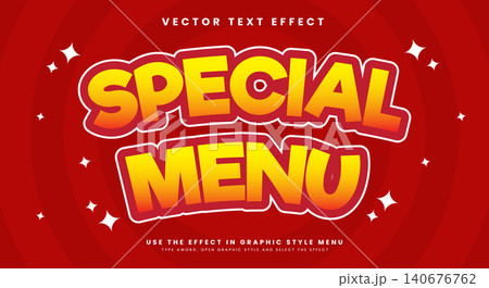 Special Menu editable text effect Template Special Menu editable text effect Template 140676762