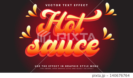 Hot sauce editable text effect Template 140676764