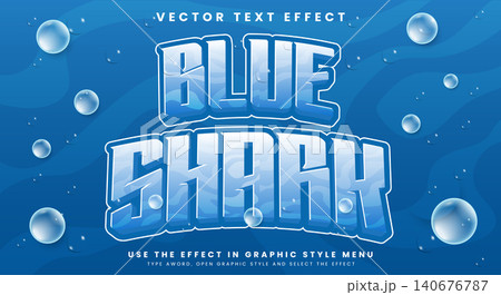 Blue Shark editable text effect template Blue Shark editable text effect template 140676787
