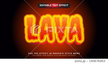 Lava 3D editable text effect template Lava 3D editable text effect template 140676803