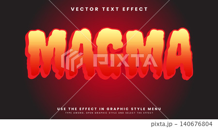 Magma 3D editable text effect template 140676804
