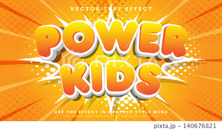 Power Kids Comic cartoon gaming style editable text effect Power Kids Comic cartoon gaming style editable text effect 140676821