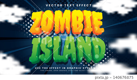 Zombie Island 3d editable text effect template Zombie Island 3d editable text effect template 140676875