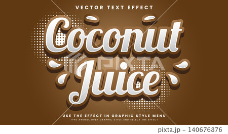 Coconut Juice editable text effect template 140676876