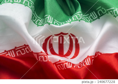 Iranian flag waving in the wind Iranian flag waving in the wind 140677228