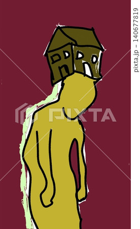 Abstract House Head Real Estate Stress Finance Blog Vector Concept Abstract House Head Real Estate Stress Finance Blog Vector Concept 140677819
