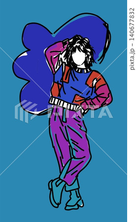 Colorful Abstract Dancing Figure Joy Freedom Vector Indie Magazine Colorful Abstract Dancing Figure Joy Freedom Vector Indie Magazine 140677832