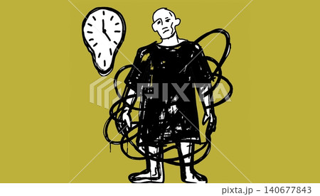 Abstract Figure Tangled Wires Business Tech Frustration Concept Abstract Figure Tangled Wires Business Tech Frustration Concept 140677843